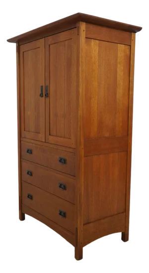 Stickley Mission Oak Entertainment Cabinet Armoire
