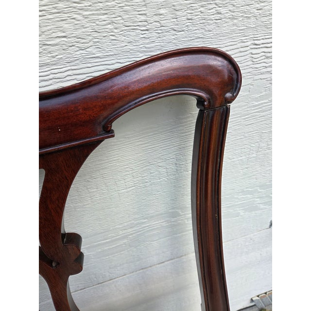 Chippendale Drexel 18th Century Classics Twin Mahogany Headboards - A Pair For Sale - Image 10 of 17