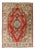 Fine Qum Rug With Red, Light Blue, Light Green, Navy and Brown For Sale