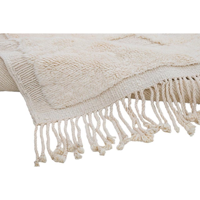 2020s Textured Organic Hand-Knotted Wool Rug | 9'10" X 6'9" | One of a Kind For Sale - Image 5 of 8