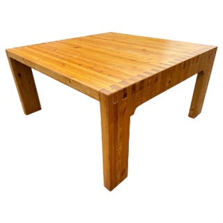 A Danish Mid-Century Modern Brutalist Coffee Table in Pine from the 1970´s, 1972 For Sale