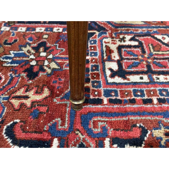 Louis XVI Bouillotte Table in Mahogany with a Marble Top, 1960s For Sale - Image 5 of 12