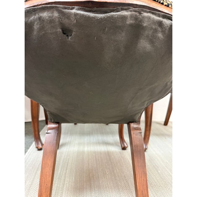 Brown French Provincial Leopard Print Dining Chairs, Set of Four For Sale - Image 8 of 12