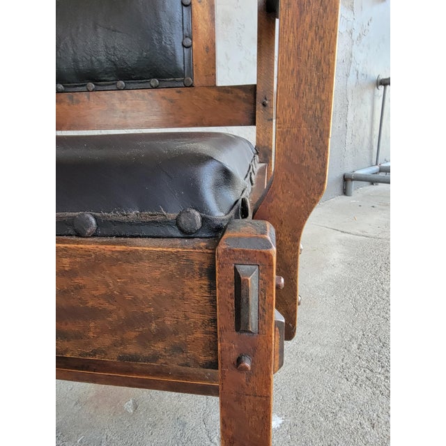 Mission / Arts & Crafts Armchair Circa. 1910 For Sale - Image 9 of 14