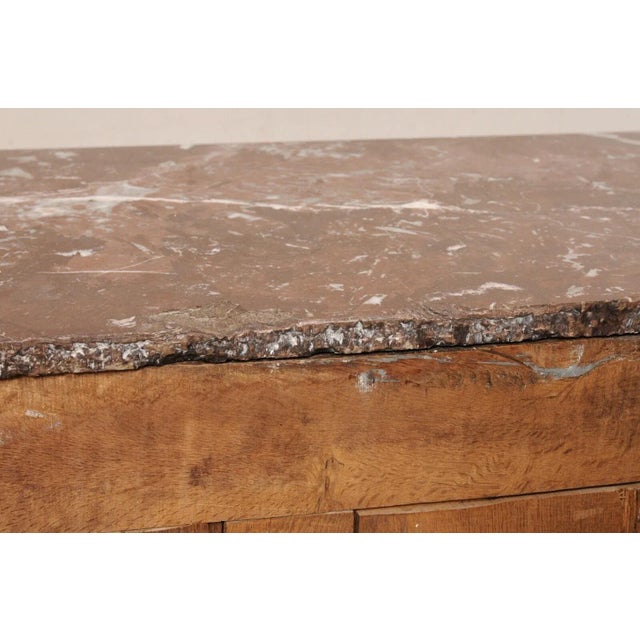Wood French Marble Top Painted Buffet, 19th Century For Sale - Image 7 of 11