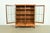 Late 19th Century R. J. Horner Style Antique American Empire Carved Tiger Oak Double Bookcase Cabinet With Leaded Glass Doors, Circa 1890s For Sale - Image 5 of 14