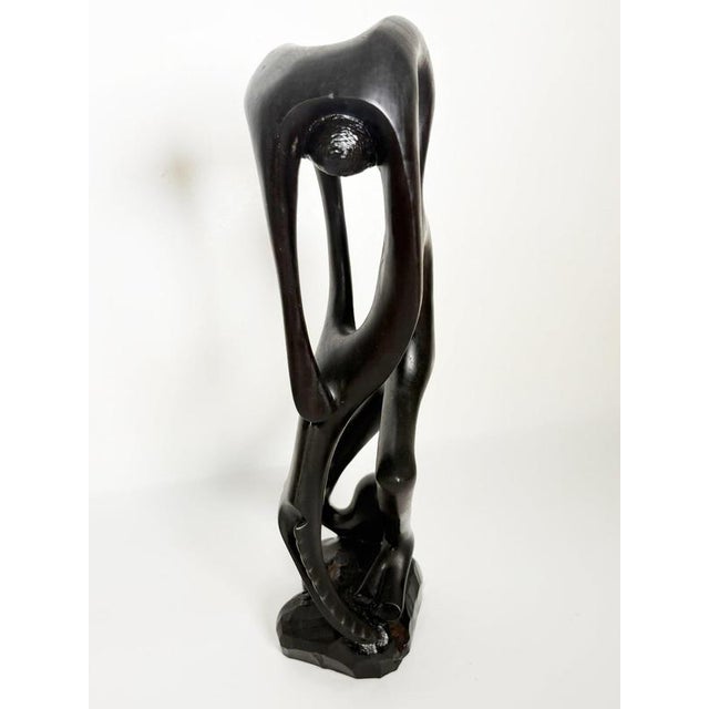 Modernist Wooden Sculpture, France, 1980s For Sale - Image 6 of 12