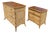 Vintage Bamboo / Grasscloth “Rising Sun” Dresser & Nightstand, a Set of 2 For Sale