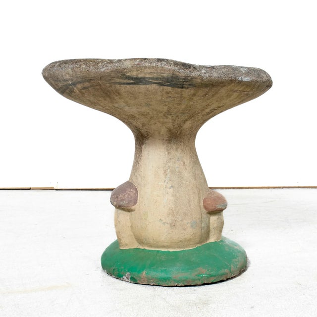 Vintage French Cast Concrete Mushroom Garden Seat, Mid-20th Century For Sale - Image 10 of 14