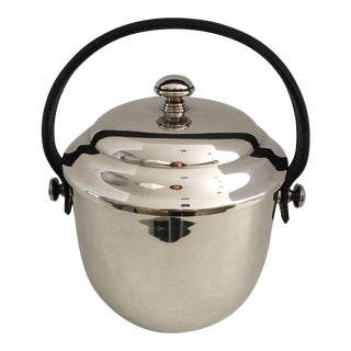 Plata Lappas Silver & Leather Ice Bucket, Argentina For Sale