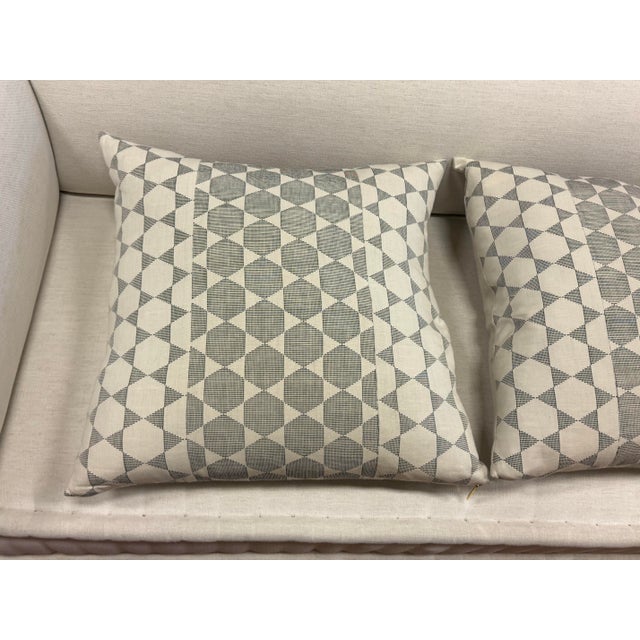 Design Plus Gallery presents a Pair of Biddew Accent Sofa Pillows from St. Frank. Handwoven textured art that combines a...