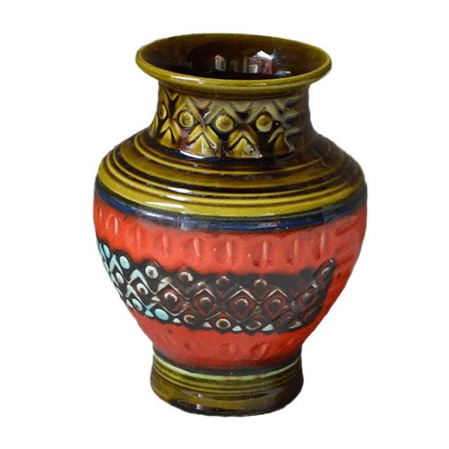 Vintage Fat Lava Vase For Sale