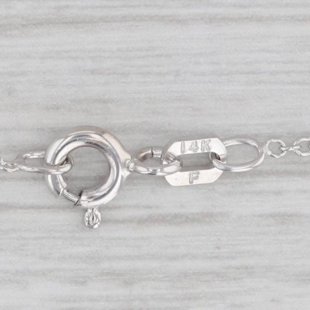 0.54ctw Diamond Eternity Circle Pendant Necklace 14k Gold 18.5" Cable Chain For Sale - Image 4 of 6