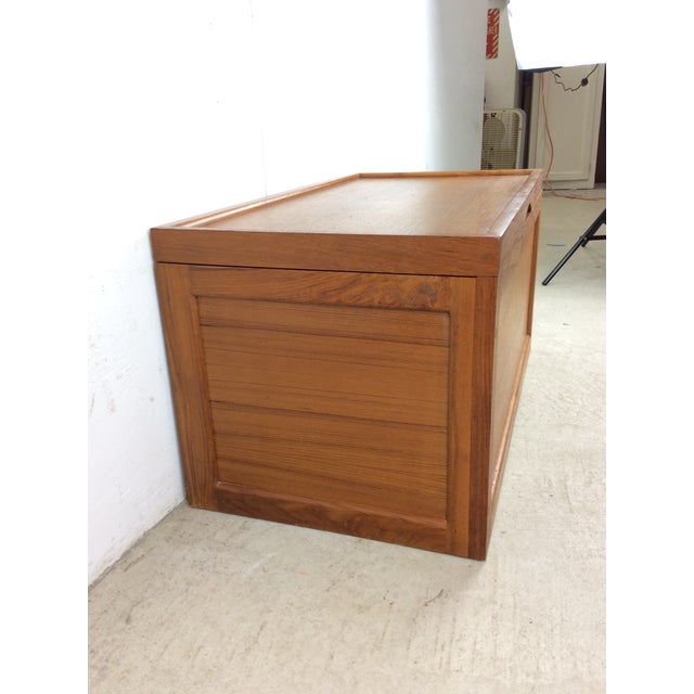 Brown Danish Modern Style Teak Blanket Chest For Sale - Image 8 of 12