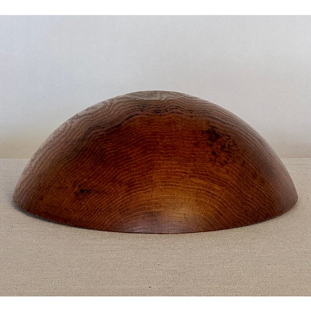 Late 19th Century 1800s Antique Hand Turned Wooden Bowl For Sale - Image 5 of 5