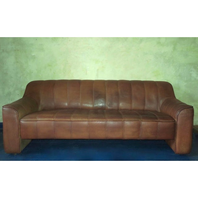 Brown DS44 Three-Seater Sofa in Buffalo Leather from de Sede, 1970s For Sale - Image 8 of 12