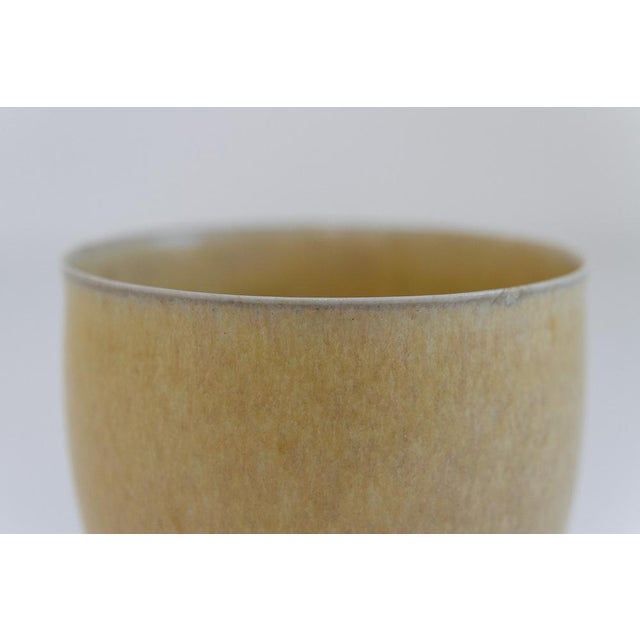 Ceramic Mid-Century Danish Yellow Stoneware Vase by Saxbo, 1960s For Sale - Image 7 of 18