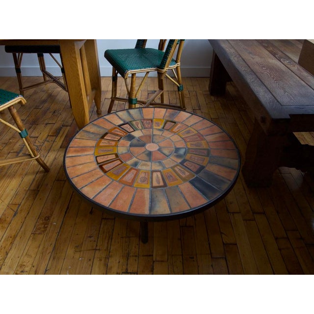 Roger Capron Tile Coffee Table, C. 1965 — Stamped “Capron Vallauris” For Sale In New York - Image 6 of 9