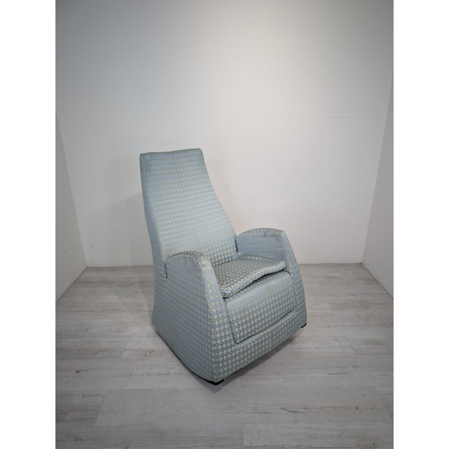 Mid-Century Upholstered High-Back Lounge Chair, 1959 For Sale - Image 13 of 13