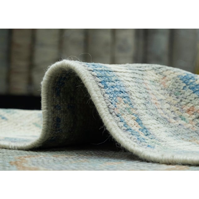 Blue Turkish Oushak Runner Rug 2'9" x 14' #17794 For Sale - Image 8 of 8