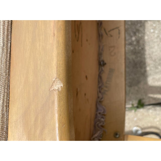 Tan Heywood Wakefield "Cat's Eye" Chairs - Set of 5 For Sale - Image 8 of 11