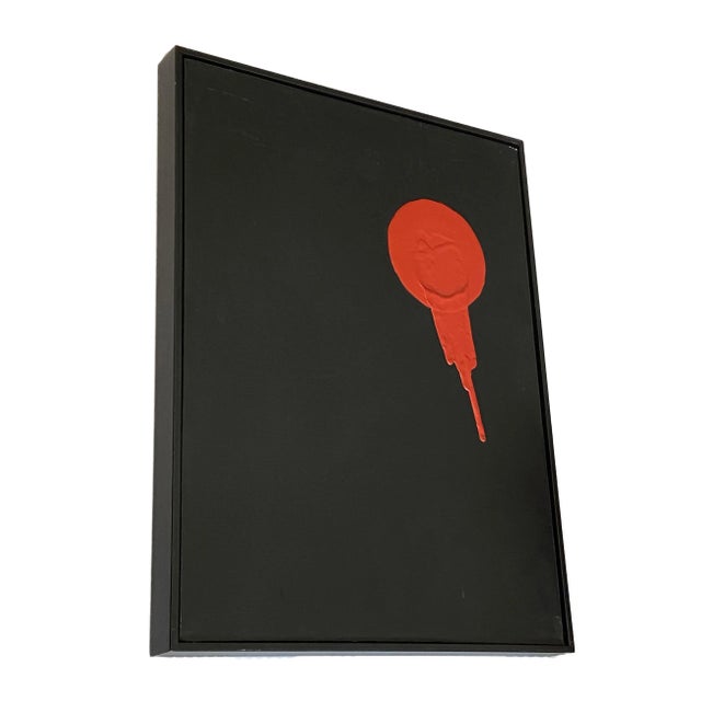 Superb Abstract Acrylic on canvas framed painting itself 24" by 18" untitled signed YJR.all together 24.75" by 18.75"...