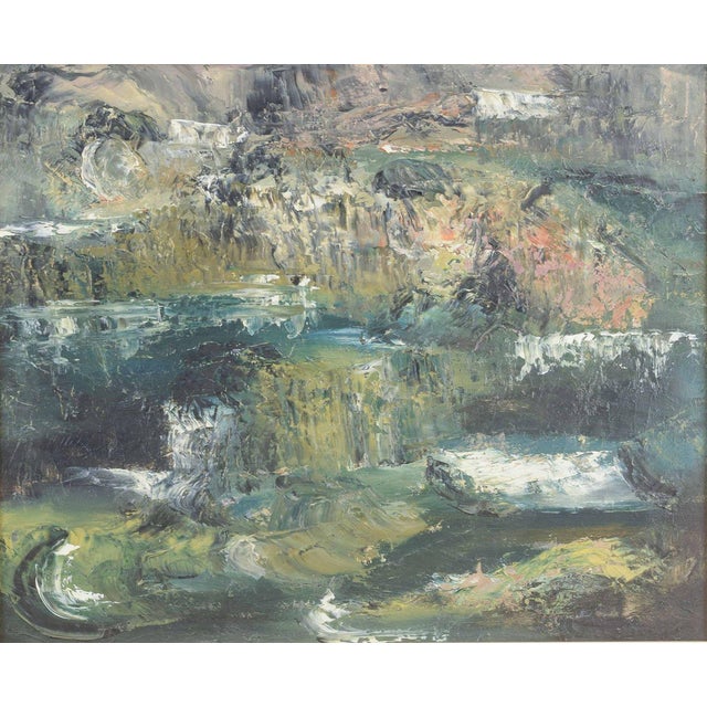 Gösta Jonsson, Informal Abstract Composition, 1967, Oil on Canvas For Sale