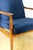 Navy Blue GFM-64 Armchair in Dark Wood from Edmund Homa, 1970s For Sale - Image 11 of 13