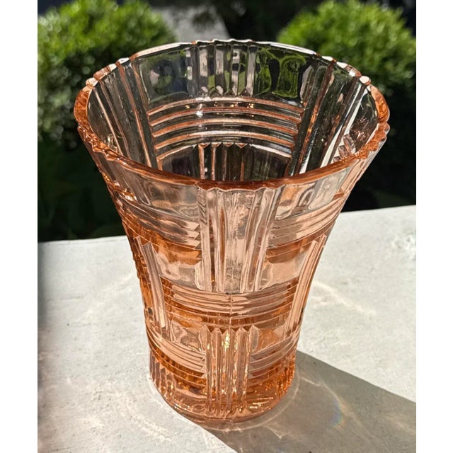 Vintage Pink Anchor Hocking Glass Vases - A Pair For Sale - Image 4 of 7