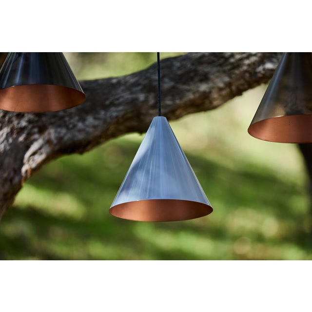 Hans-Agne Jakobsson 'Tratten' Outdoor Pendant in Silver For Sale In Los Angeles - Image 6 of 12