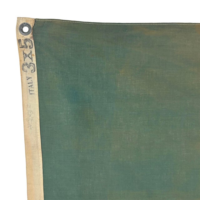 Rustic Antique Cotton Flag of the Kingdom of Italy For Sale - Image 3 of 7