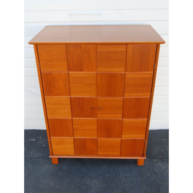 Mid Century Modern Teak Hidden Office Armoire Workstation Cabinet 6671 For Sale - Image 18 of 18