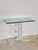 Billy Baldwin Lucite Helix Console Table With Custom Glass Top, Post Modern 1980s Handmade For Sale - Image 4 of 17