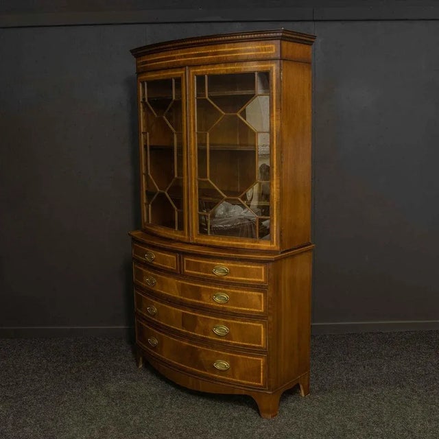 Wood Sheraton Revival Bookcase, 1950s For Sale - Image 7 of 11