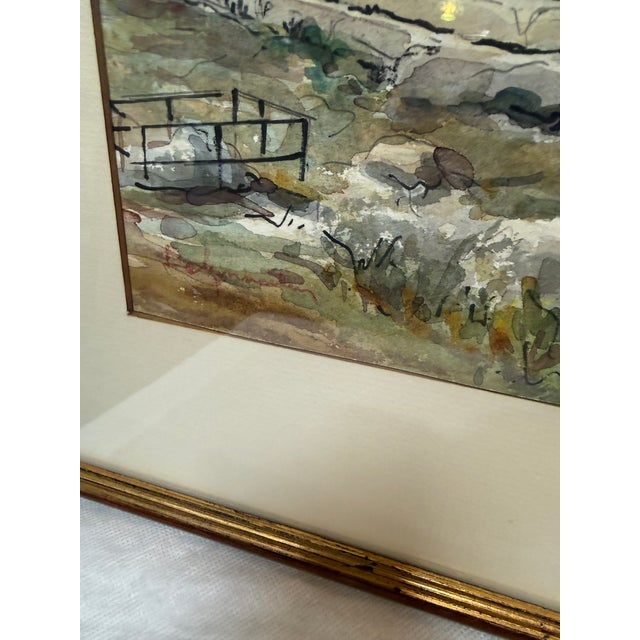 Gold Ancient Greek Ruins Paintings, Set of Three For Sale - Image 8 of 12