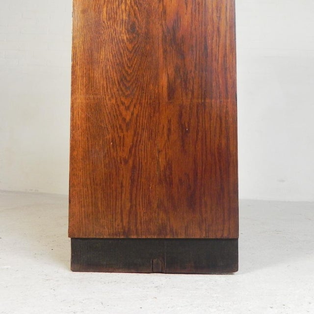 Oak Roller Shutter Cabinet, 1930s For Sale - Image 12 of 18