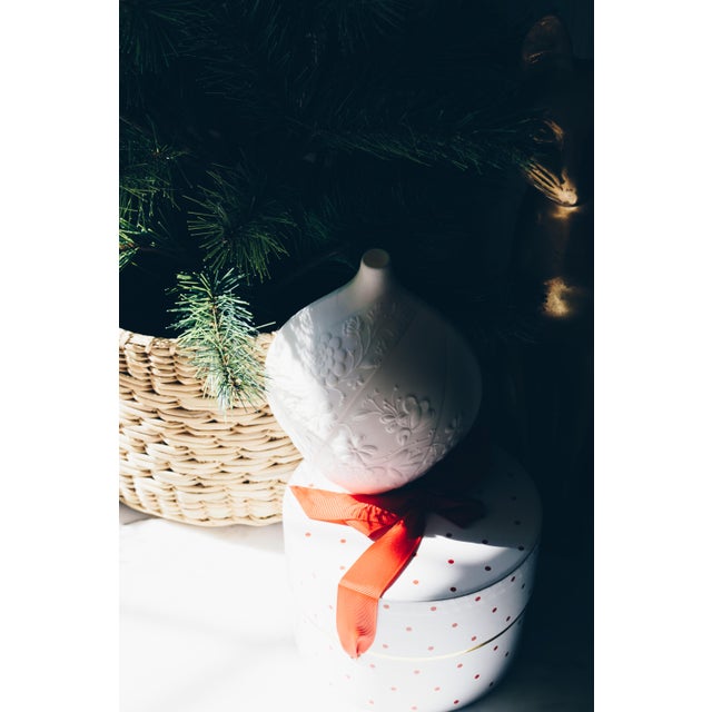 White Mid Century Matte White Porcelain Botanical Vase by Ak Kaiser West Germany For Sale - Image 8 of 12