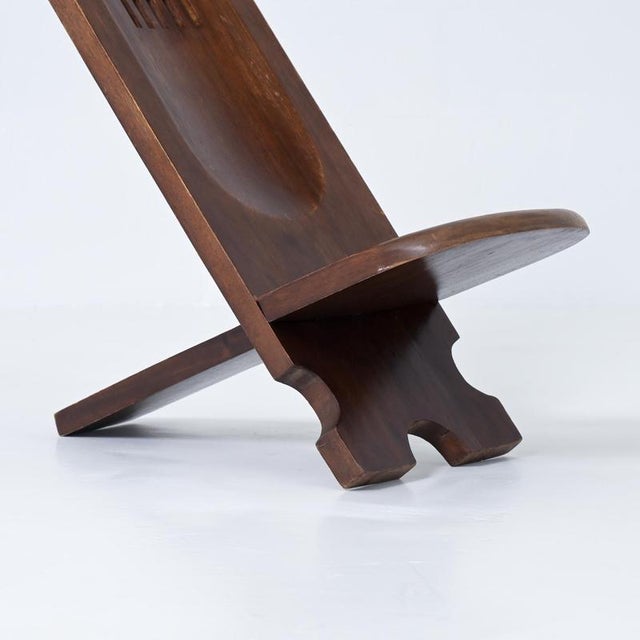 Rustic Wooden African Chair, 1970s For Sale - Image 13 of 18