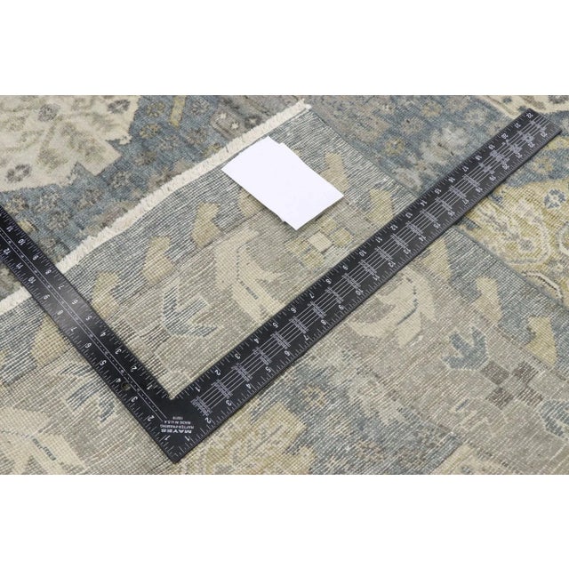 Textile Vintage Modern Distressed Oushak Rug - 11'09 X 15'01 For Sale - Image 7 of 11