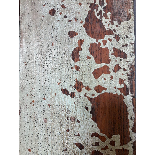 Early 20th Century Antique Primitive Farmhouse Mint Green Cupboard For Sale - Image 5 of 12