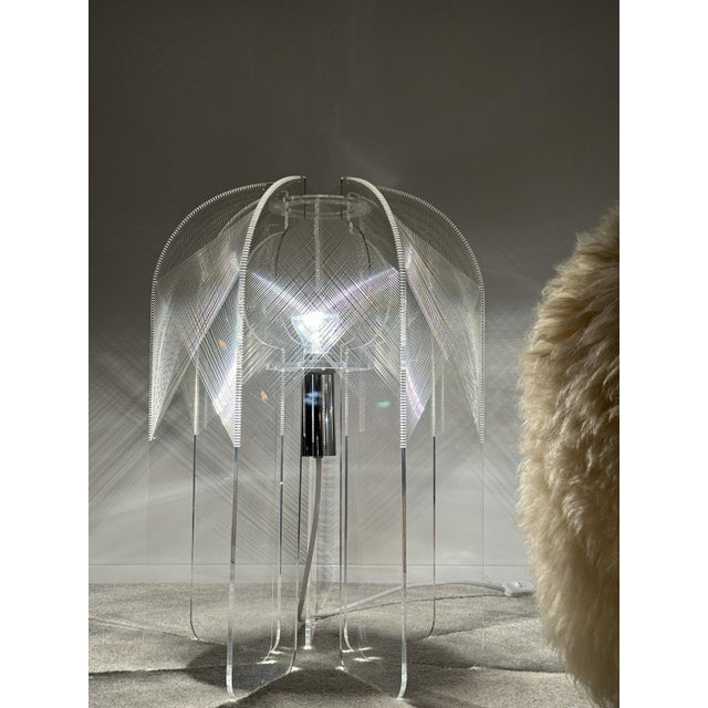 Space Age Floor Lamp in Nylon and Acrylic Glass by Paul Secon for Sompex, 1960 For Sale - Image 6 of 7