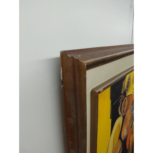 Framed Mother and Child Oil in Frame After Oswaldo Guayasamín For Sale - Image 9 of 15