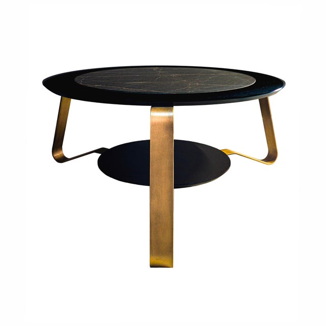 Black Italian Rigel Coffee Table in Marble, Lacquered Wood and Steel For Sale - Image 8 of 10