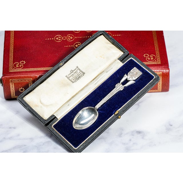 This is an incredible sterling silver presentation spoon, likely a commemorative of a hunt or possibly a shooting trophy...
