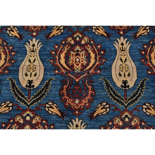 2020s Ziegler Rug 8’2” X 9’10” Blue Wool Traditional Hand-Knotted Oriental Carpet For Sale - Image 5 of 12