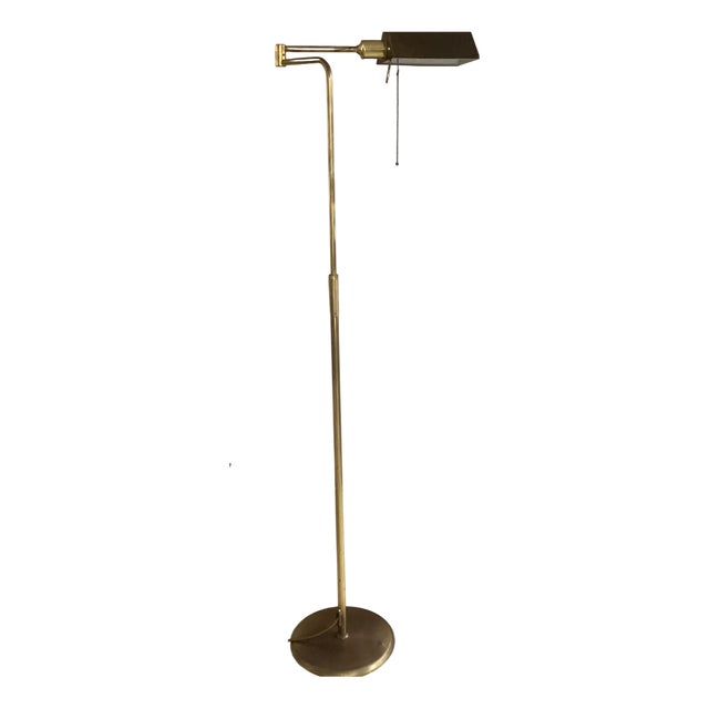 Adjustable Brass Floor Lamp, 1970s For Sale