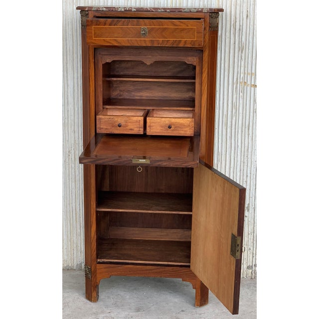 Late 19th Century 20th Century French Drop-Front Oak Secretary Desk or Abattant For Sale - Image 5 of 18