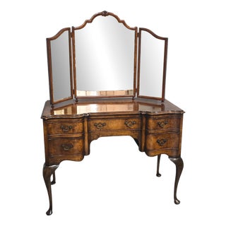 Queen Anne Walnut Dressing Table, 1920 For Sale