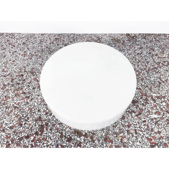 Mid-Century Modern Lightolier Stainless Steel and Glass Flush Mount Ceiling Pendant For Sale - Image 3 of 12