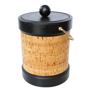 MCM Kraftware New York City Ice Bucket/Cork & Black Vinyl